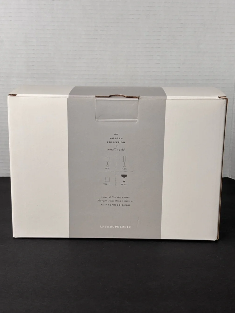 Anthropologie NIB 2 Pack Zaza Honey Luster Stemless Martini Glasses Iridescent